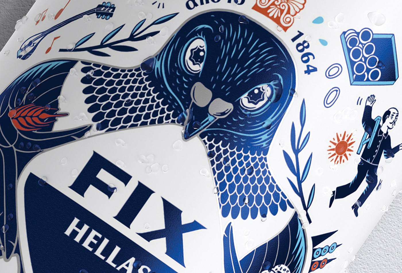 國際包裝設(shè)計分享：希臘啤酒包裝設(shè)計 FIX HELLAS，充滿地域特色