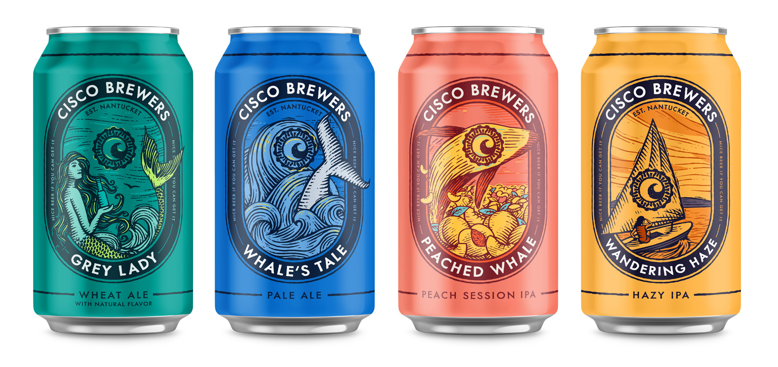 國(guó)際包裝設(shè)計(jì)分享|CISCO BREWERS LABELS ILLUSTRATED 啤酒包裝設(shè)計(jì)欣賞
